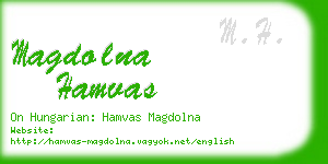 magdolna hamvas business card